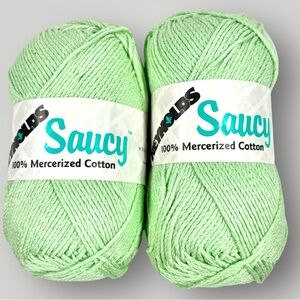 Reynolds Saucy Sport Yarn Lot of 2 Skeins 100% Cotton Color #548 Mint